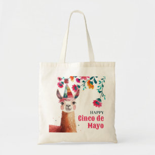 Bolso De Tela Floral de amor feliz Cinco de Mayo