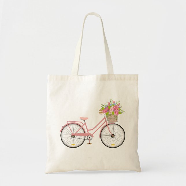 Bolso De Tela Floral de bicicleta (Frente)