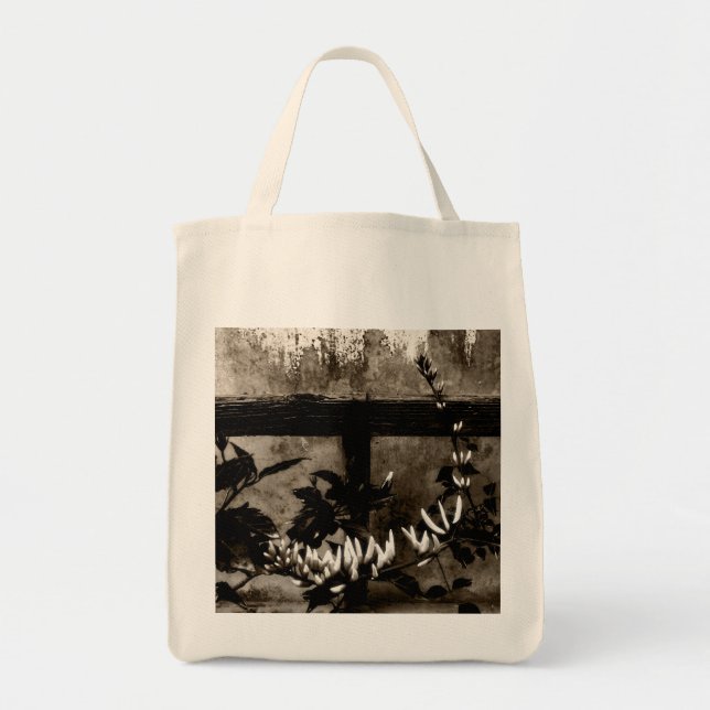 Bolso De Tela Floral de jardín rústico (Frente)
