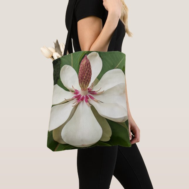 Bolso De Tela Floral de Magnolia Blossom japonesa (Detalle)