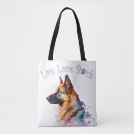 Bolso De Tela Floral de mamá de perro pastora alemana