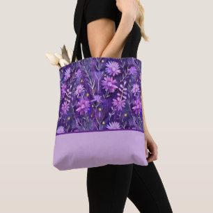 Bolso De Tela Floral de margarita rosada y amarilla, bloque de c