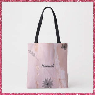 Bolso De Tela Floral de oro Rosa moderna