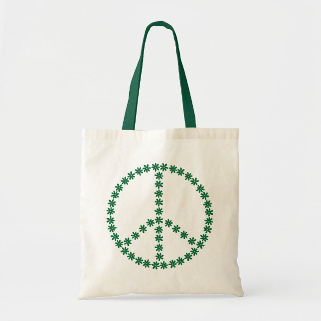 Bolso De Tela Floral de paz (Frente)