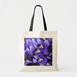 Bolso De Tela Floral de primavera de irlandeses azules en miniat