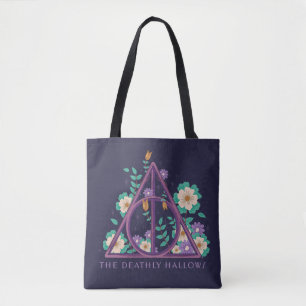 Bolso De Tela Floral Deathly Hallow Graphic