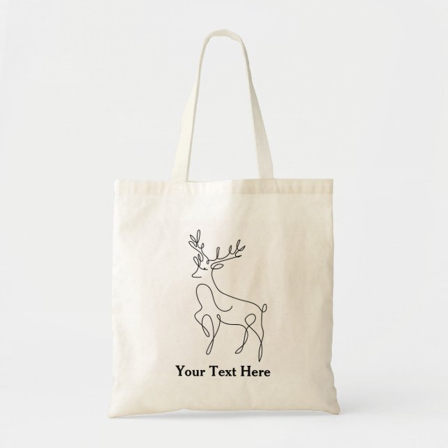 Bolso De Tela Floral Deer Antlers (Frente)
