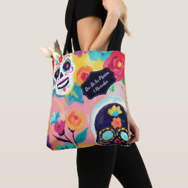Bolso De Tela Floral Dia De Los Muertos