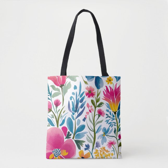 Bolso De Tela Floral Fantasy Tote Bag (Anverso)