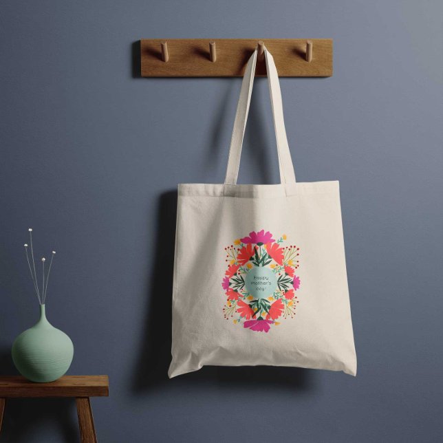 Bolso De Tela Floral feliz día de la madre (Subido por el creador)