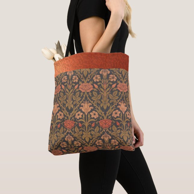 Bolso De Tela Floral FireBrick W.Morris Pattern (Detalle)