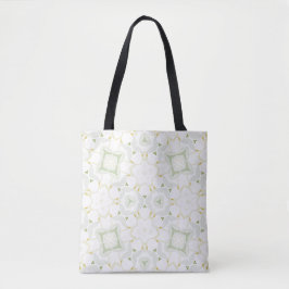 Bolso De Tela Floral Geométrico Neutral Suave