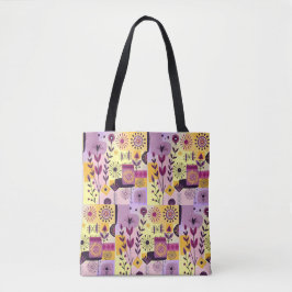 Bolso De Tela Floral graffiti