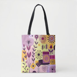 Bolso De Tela Floral graffiti