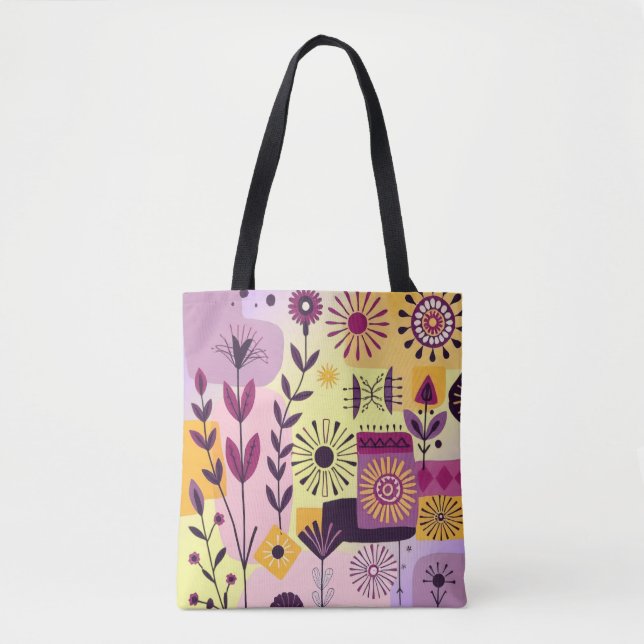 Bolso De Tela Floral graffiti (Anverso)