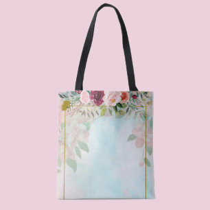 Bolso De Tela Floral  Greenery Elegant 