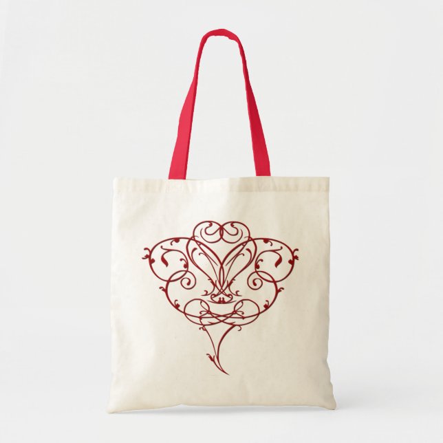 Bolso De Tela Floral Heart Tote Bag (Frente)