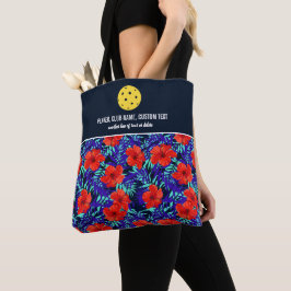 Bolso De Tela Floral Hibiscus Print Personalizado Pickleball Pad