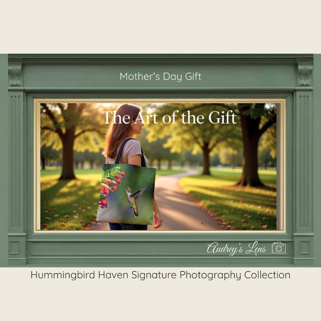 Bolso De Tela Floral Hummingbird Art Tote Bag Mother's Day Gift (Subido por el creador)