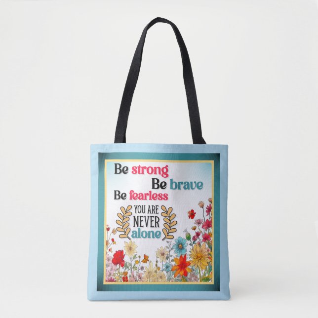 Bolso De Tela Floral Inspiradora retro (Anverso)
