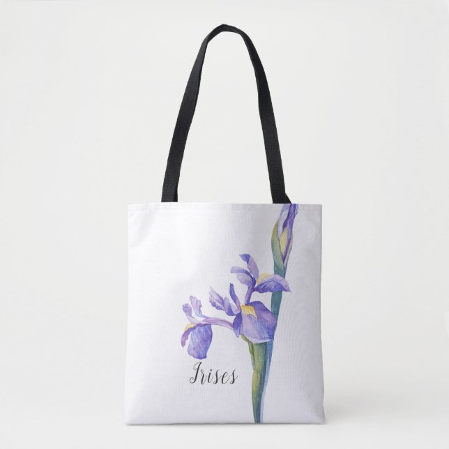 Bolso De Tela Floral irlandesa acuarela (Anverso)