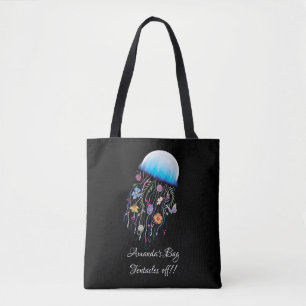 Bolso De Tela Floral Jellyfish