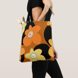 Bolso De Tela Floral marrón