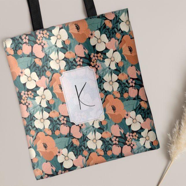 Bolso De Tela Floral monogramada personalizada (Subido por el creador)
