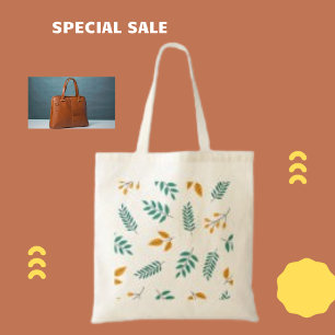Bolso De Tela Floral Nature deja planta de flores