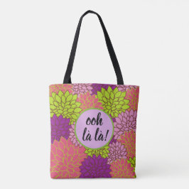 Bolso De Tela Floral Negrita Ooh la la / Monograma Rosa Purpura 