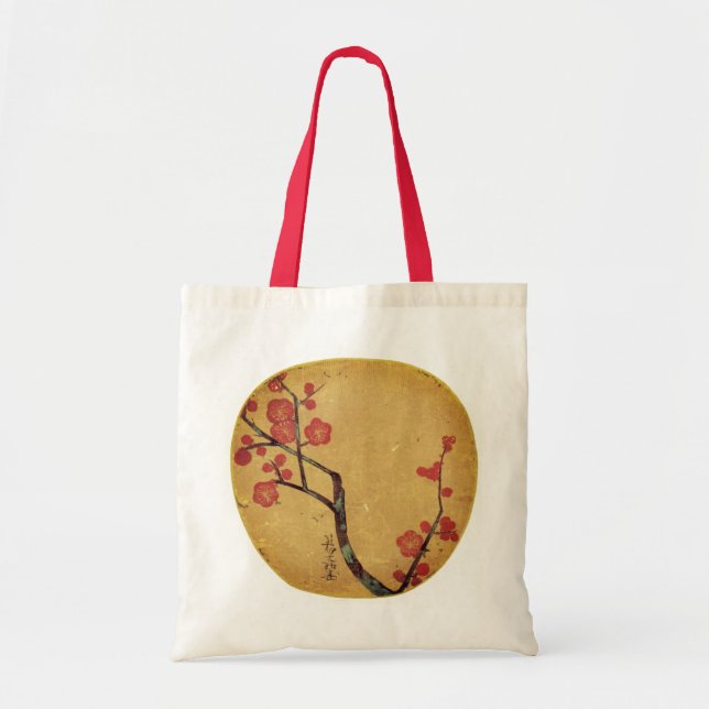 Bolso De Tela Floral oriental de cerezo japonés (Frente)