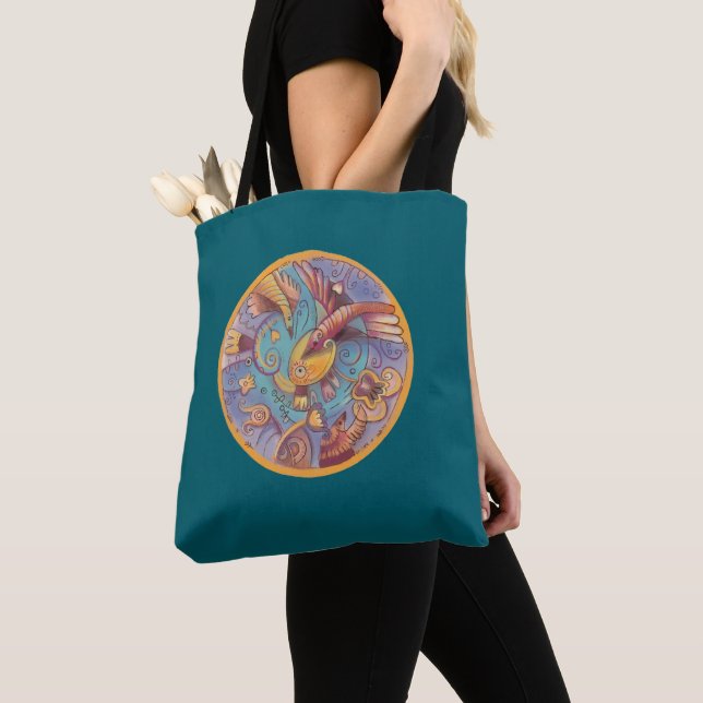 Bolso De Tela floral ornamental (Detalle)