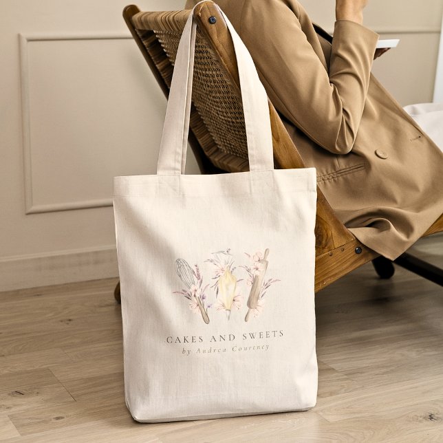 Bolso De Tela Floral Panadería Pastelería Chef Hornear Utensilio (Subido por el creador)