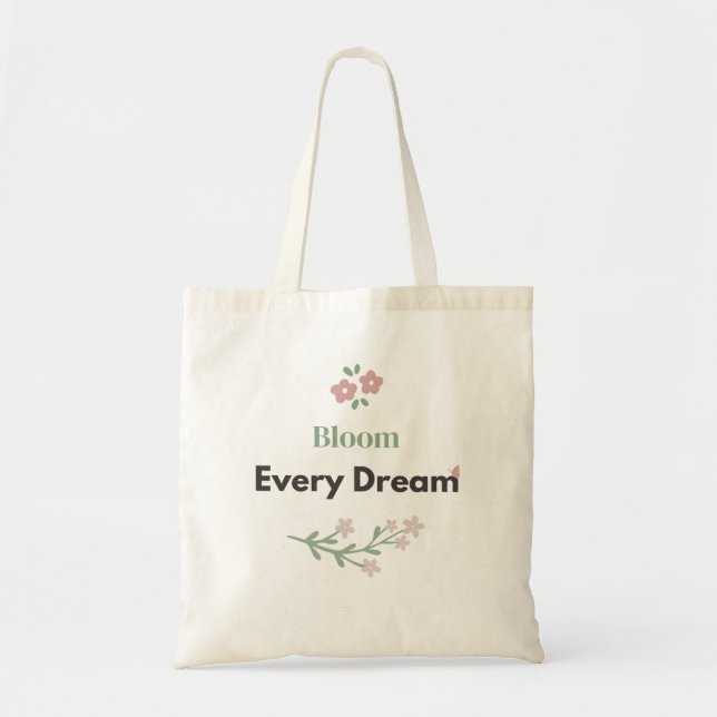Bolso De Tela Floral para Profesores Bloom Every Dream  (Frente)