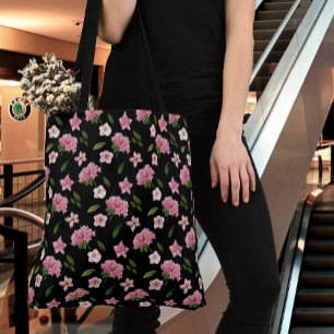 Bolso De Tela Floral rosa
