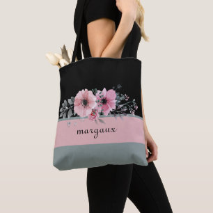 Bolso De Tela Floral suave pastel