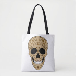 Bolso De Tela Floral Sugar Skull Dia de los Muertos