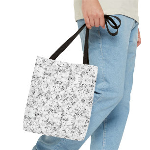 Bolso De Tela Floral todo-sobre-Imprimir Tote Bag-Nombre persona