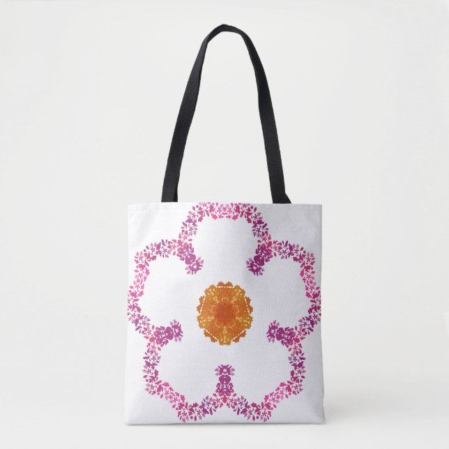 Bolso De Tela Floral Tote Bag (Anverso)