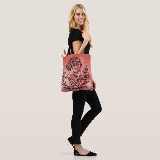 Bolso De Tela Floral Tote Bag – Mother and Child Design