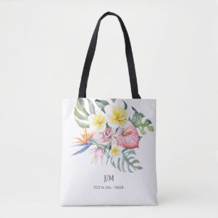 Bolso De Tela Floral Tropical