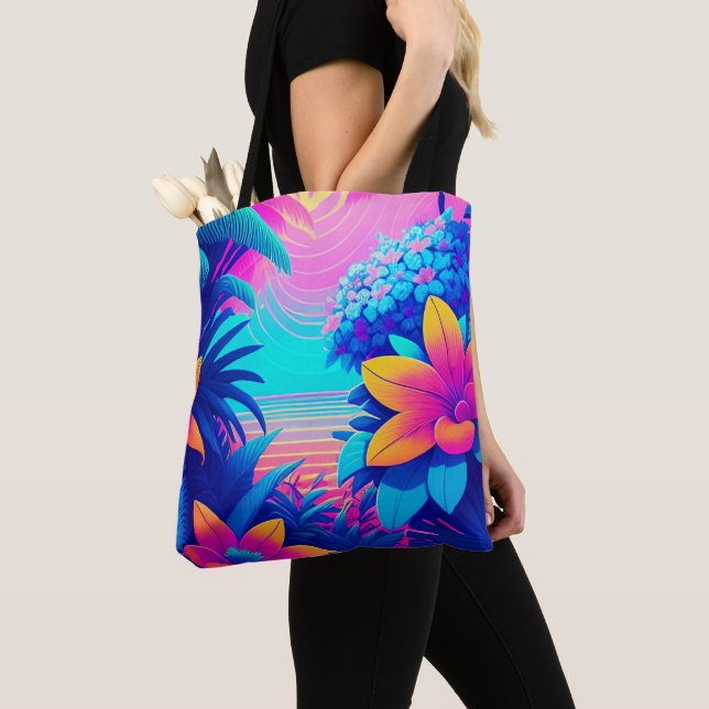 Bolso De Tela Floral tropical (Detalle)