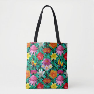 Bolso De Tela Floral tropical