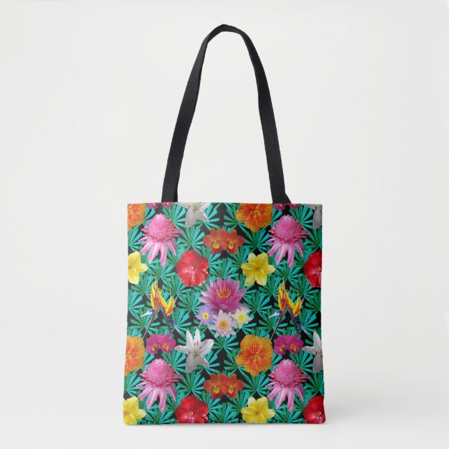 Bolso De Tela Floral tropical (Anverso)