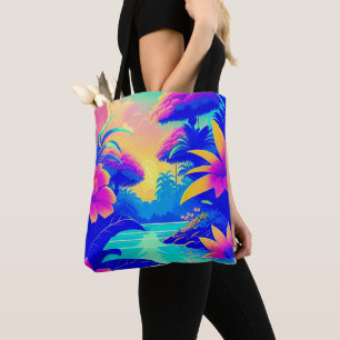 Bolso De Tela Floral tropical 2