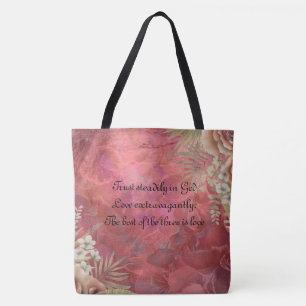 Bolso De Tela Floral Tropical I Tote femenino