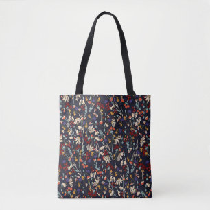 Bolso De Tela Floral tropical: Vintage botánico aleatorio.