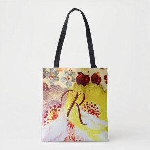 Bolso De Tela Floral vintage monogramada