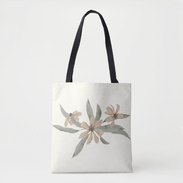 Bolso De Tela Floral White, Wildflower Tote Bag (Anverso)