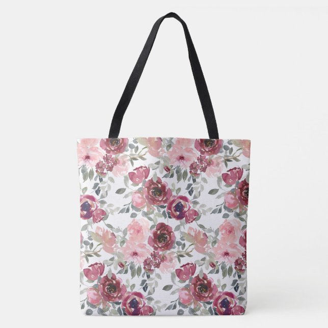 Bolso De Tela Florales románticos (Anverso)